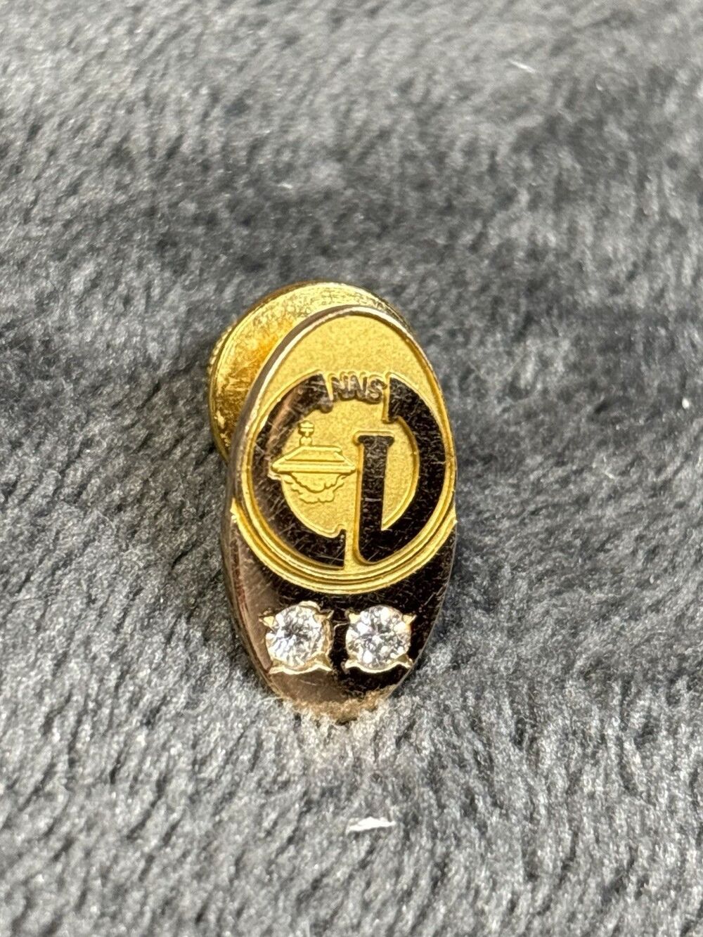Employee Pin 10k EMB CTO Two Gems Newport News Shipbuilding Credit Union